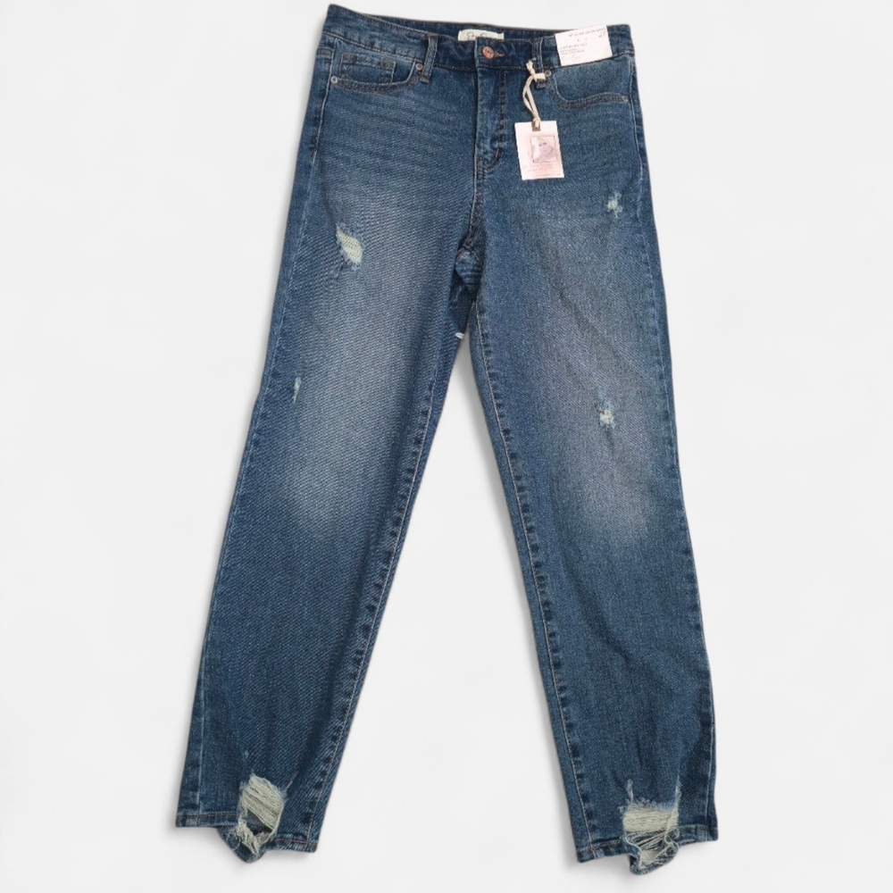 Jessica Simpson NWT Spotlight High Rise Lived-In-Vintage Slim Straight Jeans